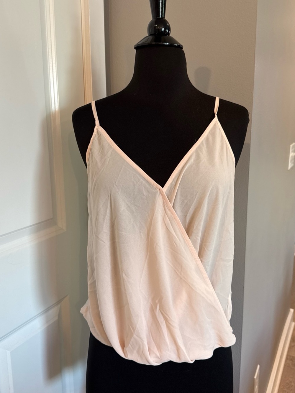 Lush Light Pink Wrap Surplice Cami